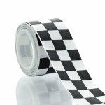 1.5" Black Racing Checkered Grosgrain Ribbon