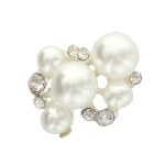 Jewel Studded Pearls Embellishment Center