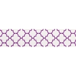 7/8" Ultra Violet Quatrefoil Grosgrain Ribbon