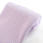 Lavender White Hearts Bullet Fabric