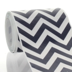 3" Navy Chevron ZigZag Grosgrain Ribbon