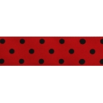 7/8" Red/Black Dot Grosgrain Ribbon