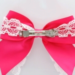 Vintage Satin Lace Hair Bows Pack - 12pc