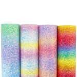 Chunky Glitter Canvas Sheets Pastel Ombre Stripe