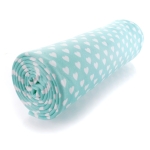 Aqua White Hearts DBP Fabric