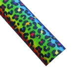 Rainbow Leopard Fine Glitter Canvas Sheet Bright Ombre 