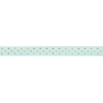 3/8" Mineral Ice/Gold Foil Dots Grosgrain Ribbon