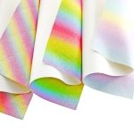 Ombre Stripe Fine Glitter Canvas Sheet Diagonal Pastel 