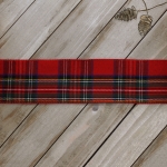 2 1/2" Wired Ribbon Vintage Red/Blue Tartan Plaid