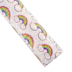 Rainbow Chunky Glitter Canvas Sheet White