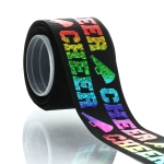 1.5" Ombre Rainbow Cheer Text Grosgrain Ribbon