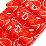 Red Paisley Bandana Bullet Fabric