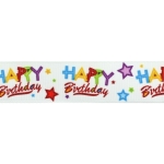 7/8" Happy Birthday Grosgrain Ribbon