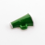 Emerald Green Cheer Megaphone Flatback Craft Embellishment