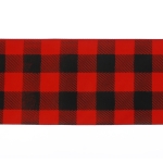 3" Red/Black Buffalo Plaid Grosgrain Ribbon