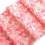 Watercolor Pink Hearts Bullet Fabric