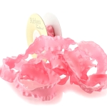 Pink Satin Double Ruffle Ribbon