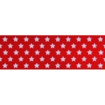 1.5" Red with White Stars Grosgrain Ribbon