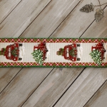 2 1/2" Wired Ribbon Christmas Red Truck with Wreath