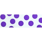 1.5" Large Purple Dot Grosgrain Ribbon
