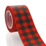 1.5" Red/Black Buffalo Plaid Grosgrain Ribbon