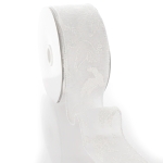 2 1/2" Wired Ribbon Peace Dove White