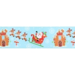 1.5" Santa's Sleigh Grosgrain Ribbon