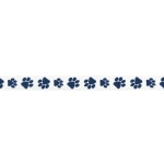 3/8" Navy Blue Paw Grosgrain Ribbon