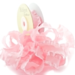 Light Pink Satin Double Ruffle Ribbon