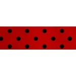 1.5" Red/Black Dot Grosgrain Ribbon