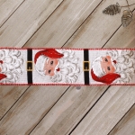 2 1/2" Wired Ribbon Jolly Santa