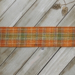 2 1/2" Wired Ribbon Fall Harvest Plaid Burlap