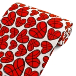 Basketball Hearts Bullet Fabric