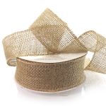 2.5" Non-Wired Natural Jute Burlap Ribbon