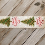 2 1/2" Wired Ribbon Vintage Merry Christmas Plaid Tree