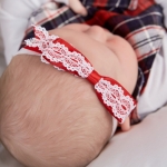 Vintage Satin Lace Bow Baby Headband Pack