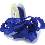 Royal Blue Satin Double Ruffle Ribbon