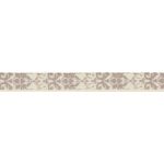 3/8" Ivory w/ Taupe Damask Grosgrain Ribbon