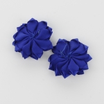 1.5" Satin Ribbon Flowers with Pearl 10-Pack