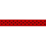 3/8" Red/Black Swiss Dot Grosgrain Ribbon