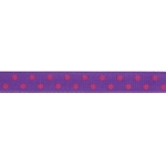 3/8" Grape/Hot Pink Dots Grosgrain Ribbon