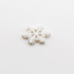 White Glitter Snowflake Flatback Craft Embellishment