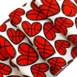 Basketball Hearts Bullet Fabric