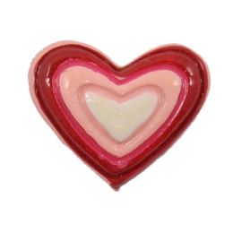 Red/Pink Heart Flatback Craft Embellishment