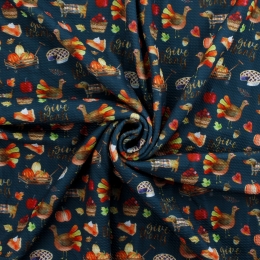 Give Thanks Turkey Bullet Fabric