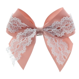 Vintage Satin Lace Hair Bows Pack - 12pc