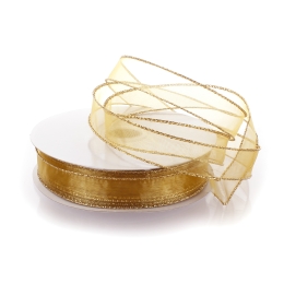 7/8" Wired Sheer Organza Ribbon