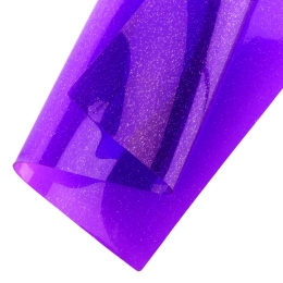 Glitter Transparent Jelly Sheets Purple