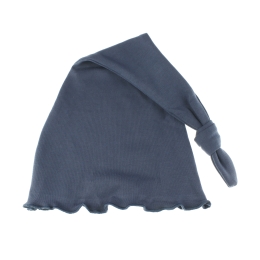 Ruffle Knotted Tail Cotton Beanie Hat