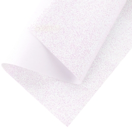 Chunky Glitter Fabric Sheets Iridescent White Ice